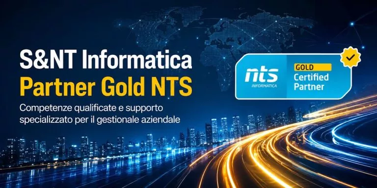 S&NT Informatica è Partner Gold NTS: competenze qualificate al servizio delle aziende